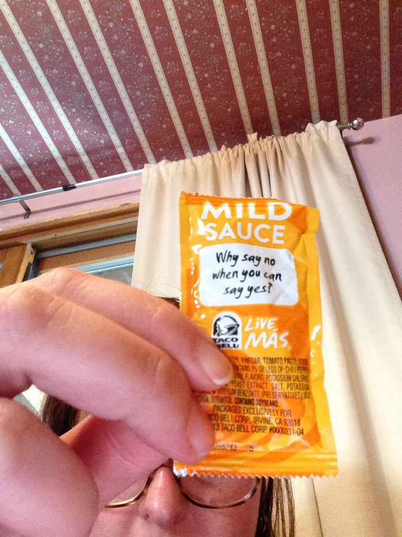 Illustration for article titled Taco sauce harassment.